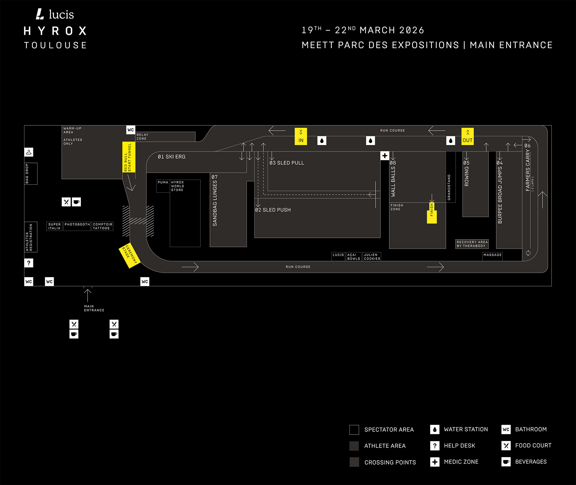 Map hyrox toulouse 2026