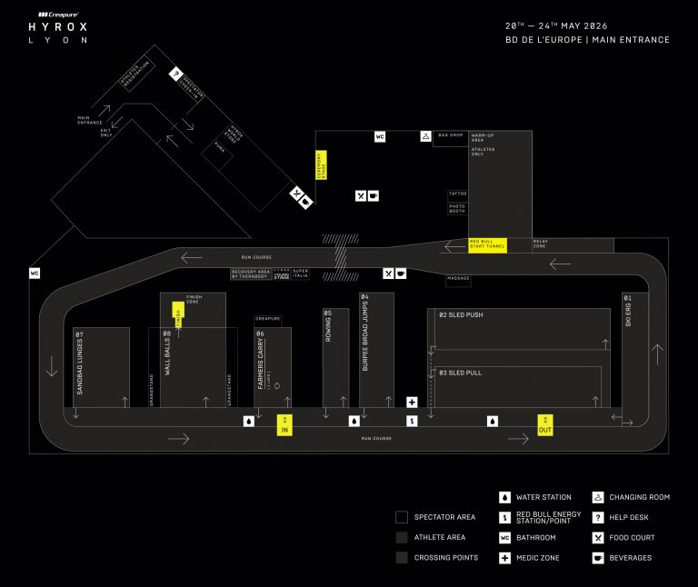 Carte HYROX LYON 2026